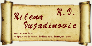 Milena Vujadinović vizit kartica
